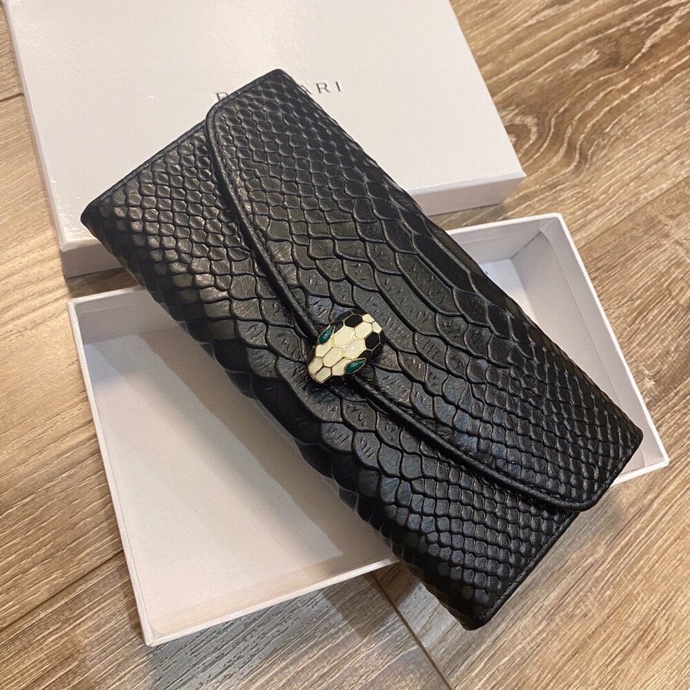 Bvlgari Serpenti Forever Python Skin Long Wallet View 5